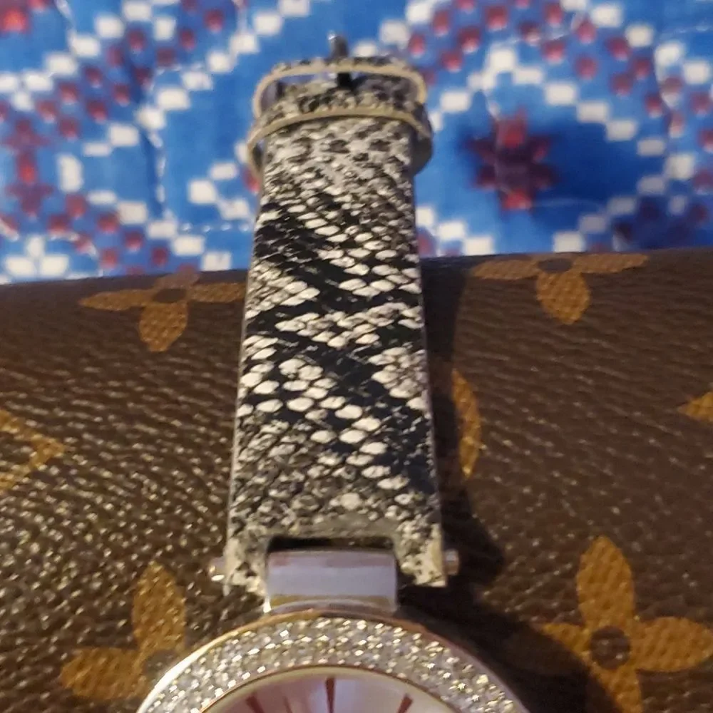 Kendall + Kylie‎ Women's Watch Rose Gold Quartz Crystals 38mm Reptile Band